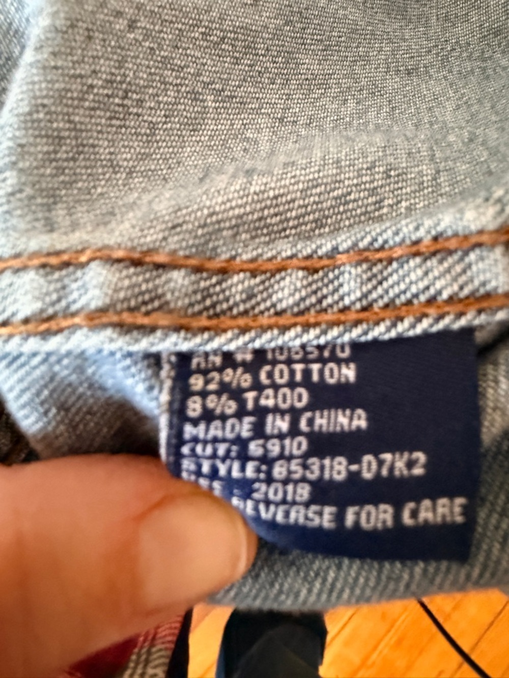 TractrBLU | Light Blue Distressed Denim Jacket - Picture 8 of 8